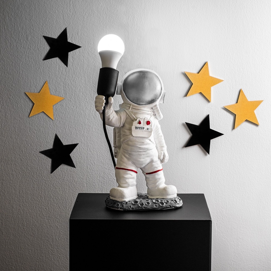 Detská lampička ASTRONAUT 1xE27/40W/230V strieborná/biela