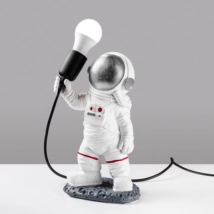 Detská lampička ASTRONAUT 1xE27/40W/230V strieborná/biela
