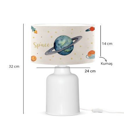 Detská lampička CANDY 1xE27/40W/230V biela/pestrá