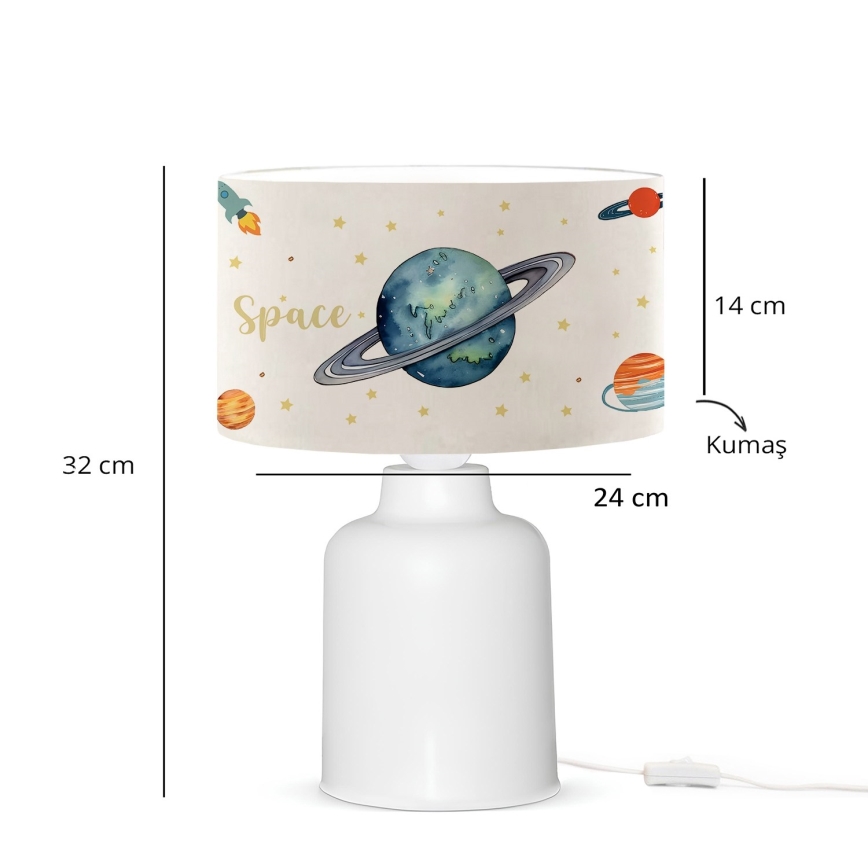 Detská lampička CANDY 1xE27/40W/230V biela/pestrá