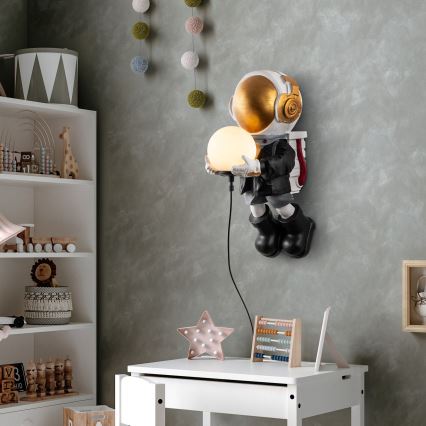Detská nástenná lampa ASTRONAUT 1xE14/40W/230V, medená