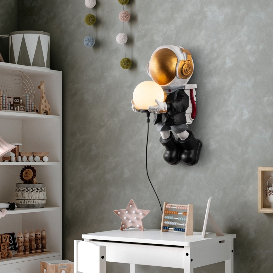 Detská nástenná lampa ASTRONAUT 1xE14/40W/230V, medená