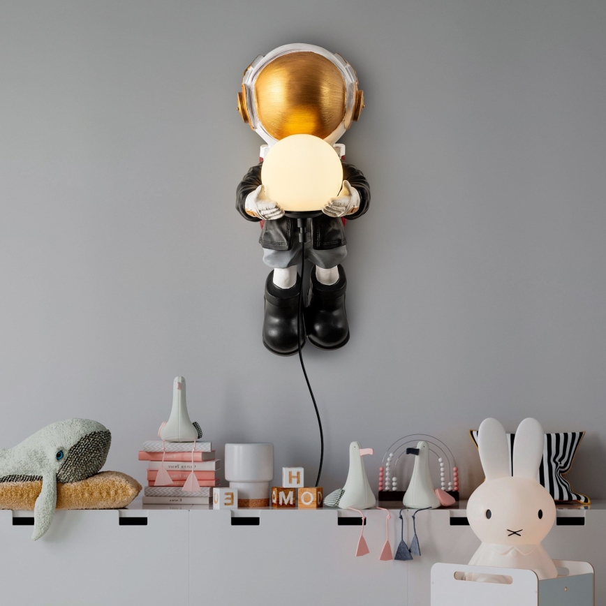 Detská nástenná lampa ASTRONAUT 1xE14/40W/230V, medená