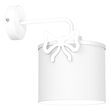 Detská nástenná lampa SWEET 1xE27/15W/230V biela/mašle