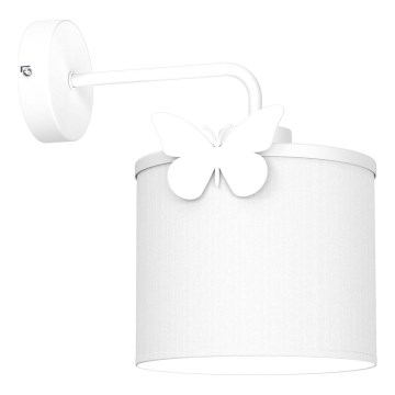Detská nástenná lampa SWEET 1xE27/15W/230V biela/motýľ