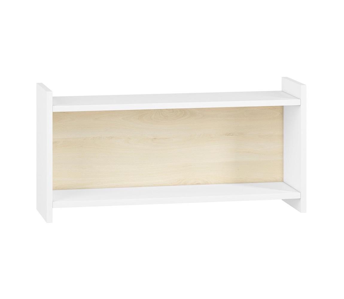 Konsimo Sp. z o.o. Sp. k. Detská nástenná polica BUBO 35x72 cm biela/svetlý buk 11066.16.157