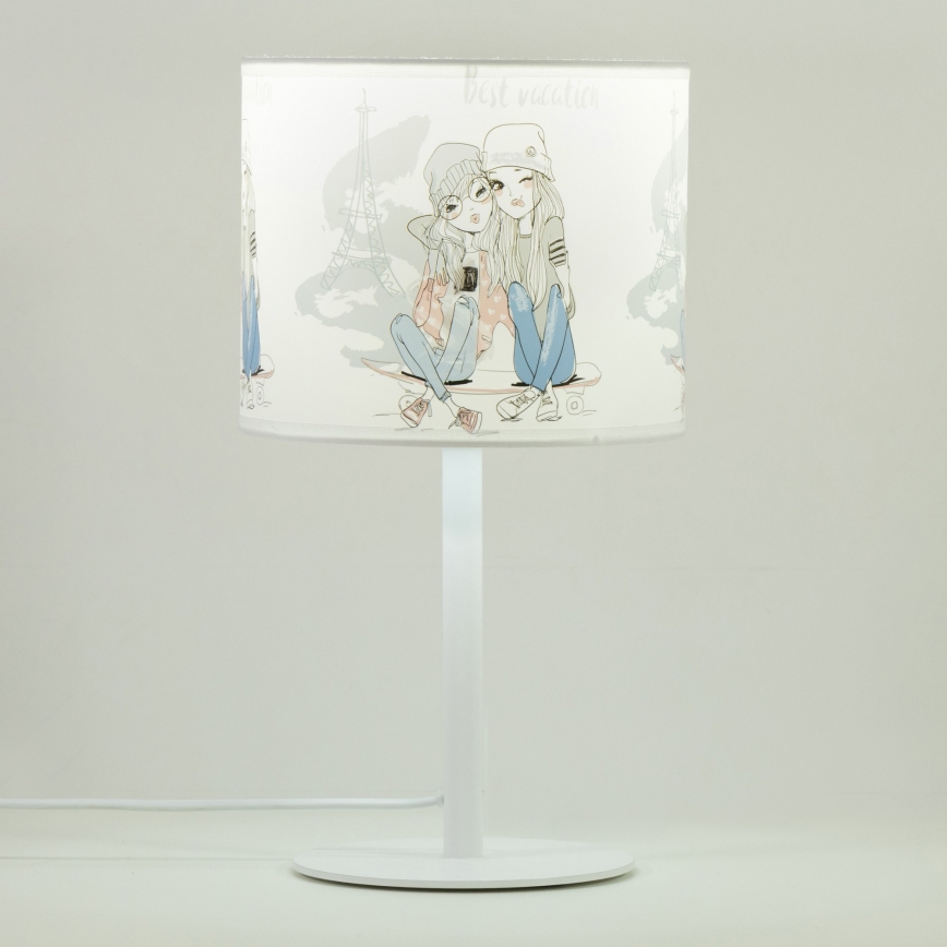 Detská stolná lampa GIRLS VIBES 1xE27/60W/230V pr. 18 cm Paris