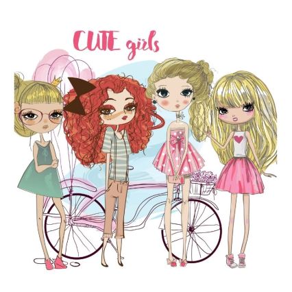 Detská stolná lampa GIRLS VIBES 1xE27/60W/230V, pr. 18 cm — pre dievčatá