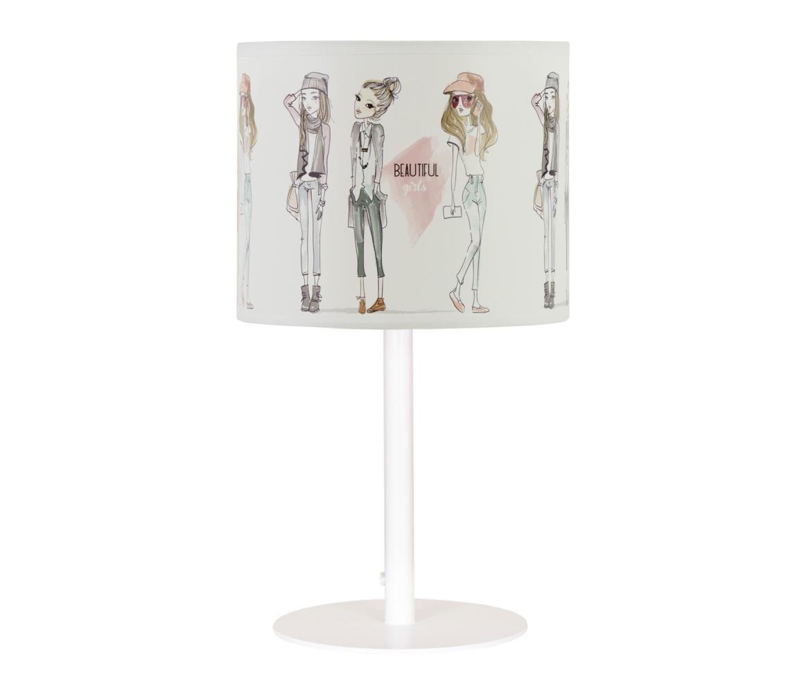Detská stolná lampa GIRLS VIBES 1xE27/60W/230V, priemer 18 cm, pre dievčatá H0992