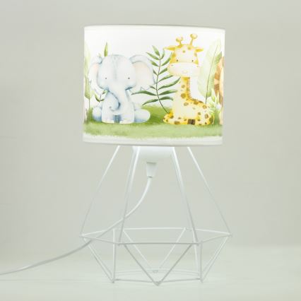 Detská stolná lampa KIDS ROOM 1xE27/60W/230V pr. 18 cm džungľa