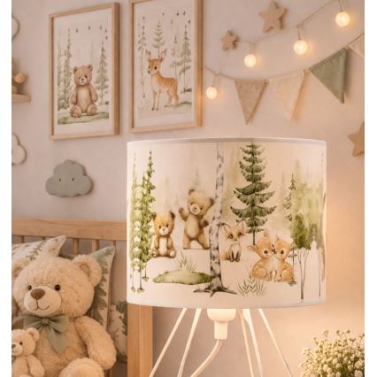 Detská stolná lampa KIDS ROOM 1xE27/60W/230V pr. 18 cm zvieratká
