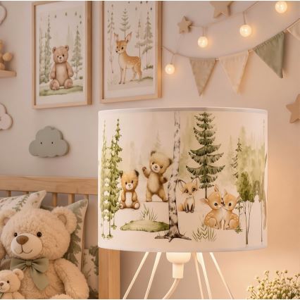 Detská stolná lampa KIDS ROOM 1xE27/60W/230V pr. 18 cm zvieratká