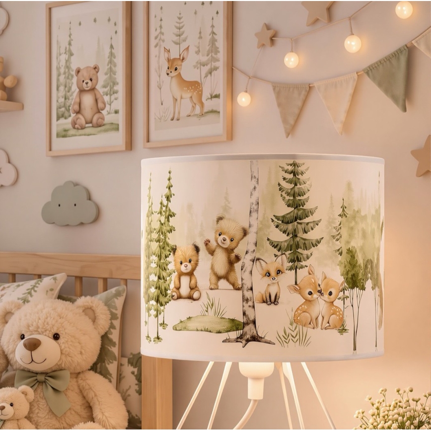 Detská stolná lampa KIDS ROOM 1xE27/60W/230V pr. 18 cm zvieratká