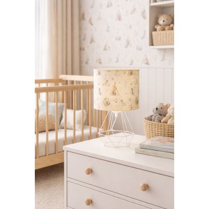 Detská stolná lampa KIDS ROOM 1xE27/60W/230V, priemer 18 cm, motív zvieratiek