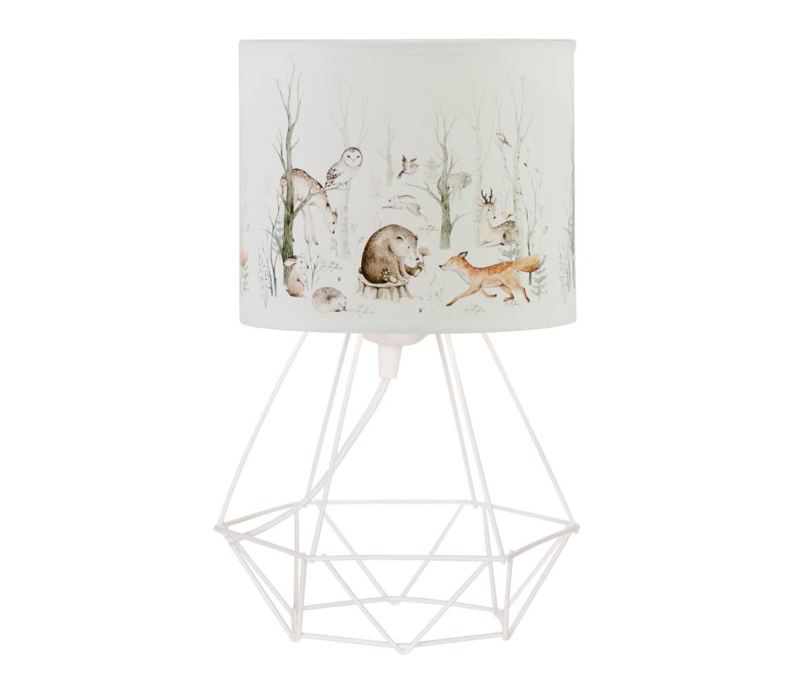 Detská stolná lampa KIDS ROOM 1xE27/60W/230V, priemer 18 cm, zvieratká H0953