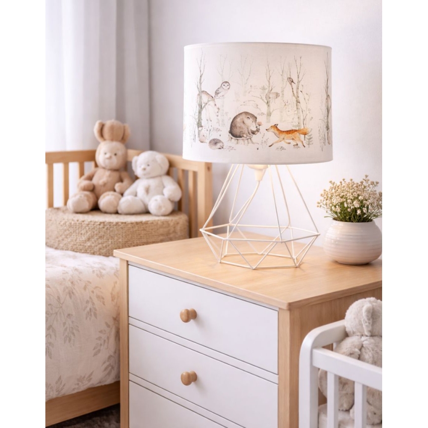 Detská stolná lampa KIDS ROOM 1xE27/60W/230V, priemer 18 cm, zvieratká