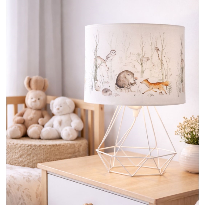 Detská stolná lampa KIDS ROOM 1xE27/60W/230V, priemer 18 cm, zvieratká