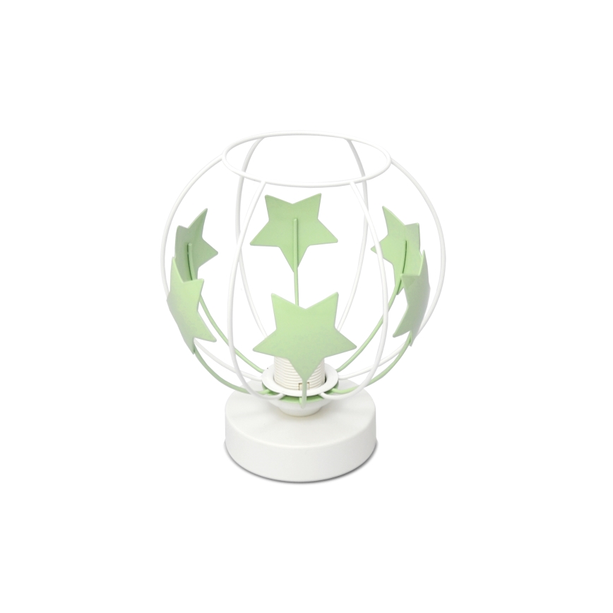 Detská stolná lampa STARS 1xE27/15W/230V zelená/biela