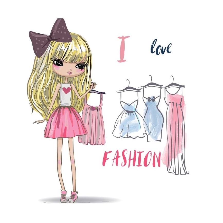 Detská stolová lampa GIRLS VIBES 1xE27/60W/230V pr. 18 cm Milujem módu