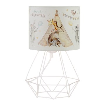 Detská stolová lampa KIDS ROOM 1xE27/60W/230V, priemer 18 cm, zvieratká