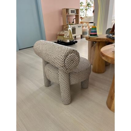 Detské kreslo MAVI béžová/čierna
