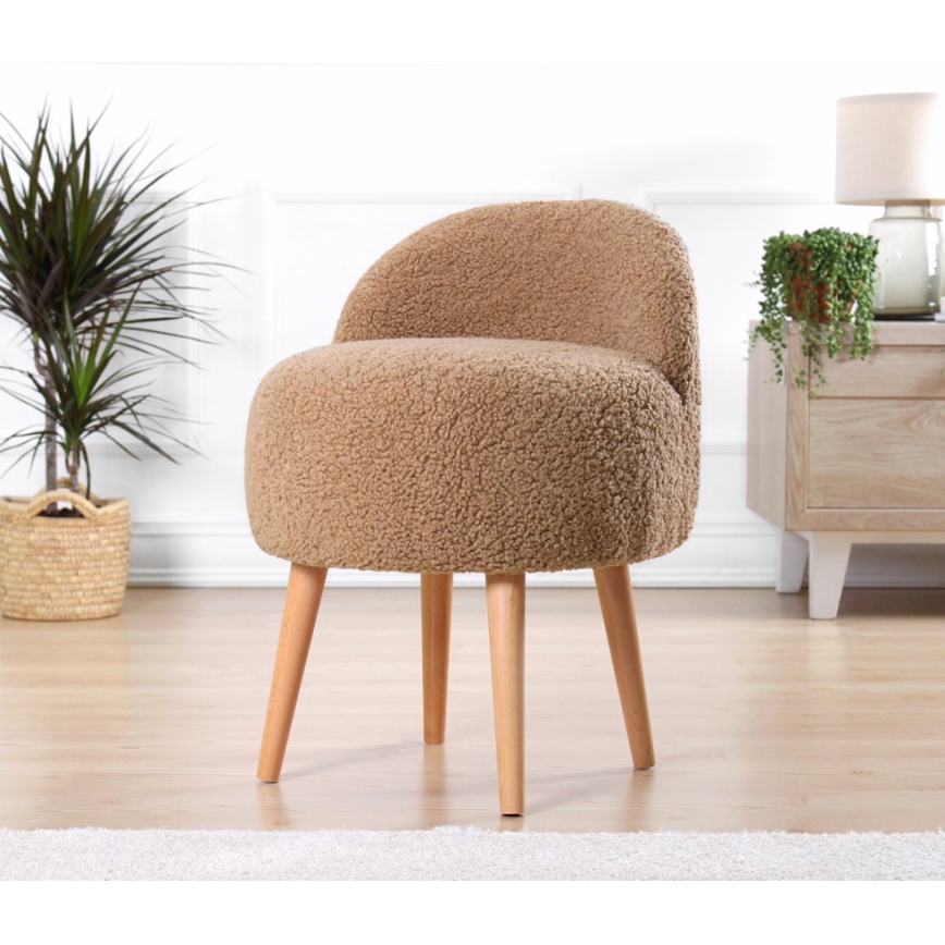 Detské kreslo MIKI priemer 46 cm hnedé