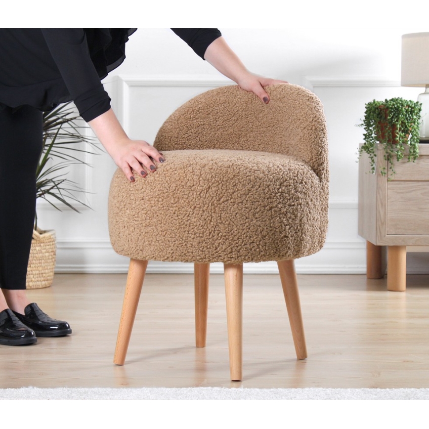 Detské kreslo MIKI priemer 46 cm hnedé