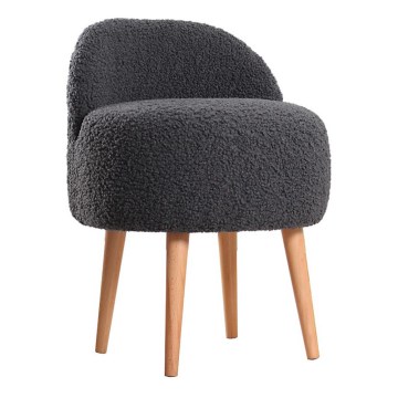 Detské kreslo MIKI, priemer 46 cm, tmavosivé