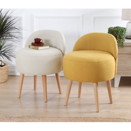 Detské kreslo NIKI, priemer 46 cm, krémové