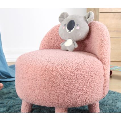 Detské kreslo PIXI, priemer 46 cm, ružové