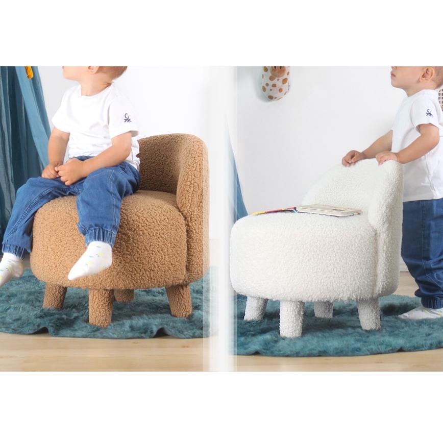 Detské kreslo PIXI, priemer 46 cm, ružové