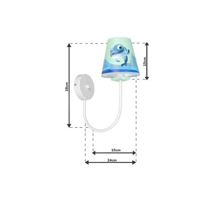 Detské nástenné svietidlo DOLPHIN 1xE14/40W/230V