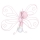 Detské nástenné svietidlo Motýl 1xE27/60W ružová