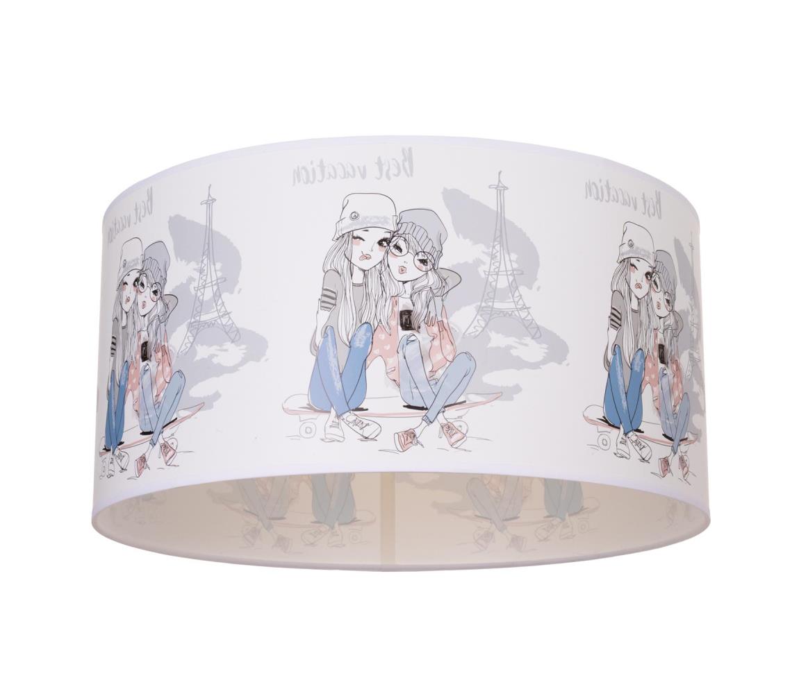 Detské stropné svietidlo GIRLS VIBES 1xE27/60W/230V pr. 40 cm Paris H0985