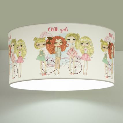 Detské stropné svietidlo GIRLS VIBES 1xE27/60W/230V pr. 40 cm pre dievčatá