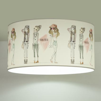 Detské stropné svietidlo GIRLS VIBES 1xE27/60W/230V pr. 40 cm pre dievčatá