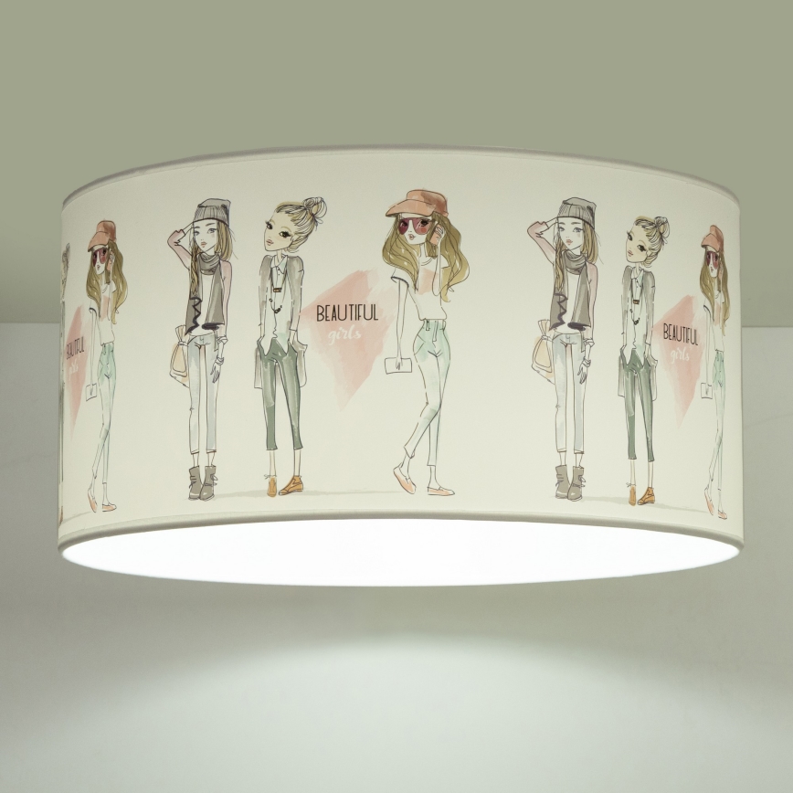 Detské stropné svietidlo GIRLS VIBES 1xE27/60W/230V pr. 40 cm pre dievčatá