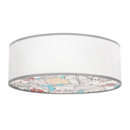 Detské stropné svietidlo KIDDY 2xE27/40W/230V biela/béžová