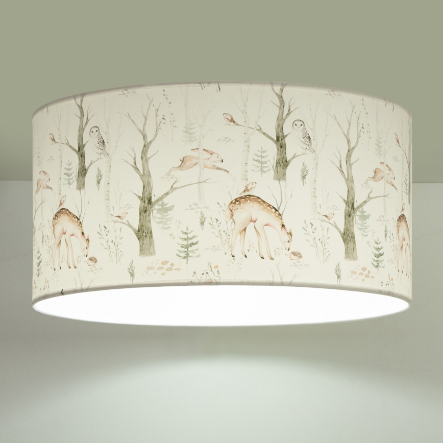 Detské stropné svietidlo KIDS ROOM, 1x E27/60W/230V, priemer 40 cm, motív zvieratiek