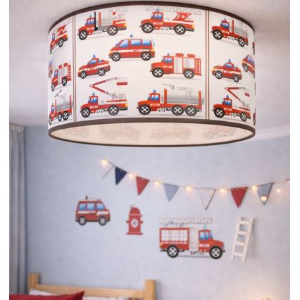 Detské stropné svietidlo KIDS ROOM 1xE27/60W/230V pr. 40 cm hasiči