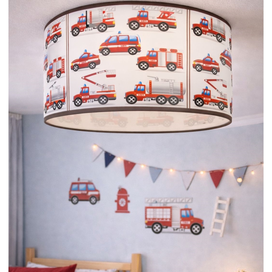 Detské stropné svietidlo KIDS ROOM 1xE27/60W/230V pr. 40 cm hasiči