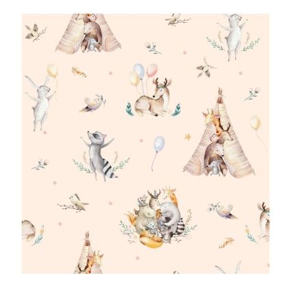 Detské stropné svietidlo KIDS ROOM 1xE27/60W/230V pr. 40 cm zvieratká