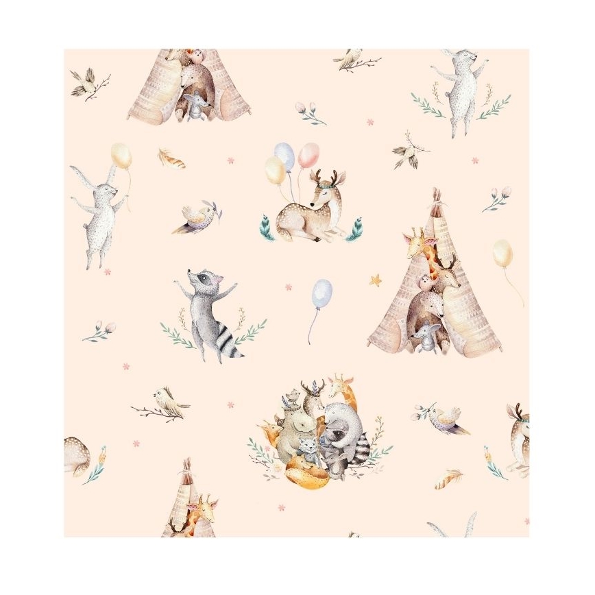 Detské stropné svietidlo KIDS ROOM 1xE27/60W/230V pr. 40 cm zvieratká