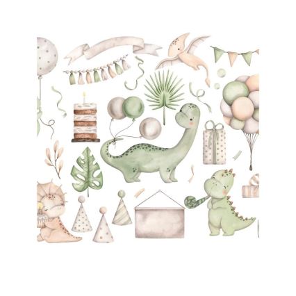 Detské stropné svietidlo KIDS ROOM 1xE27/60W/230V priemer 40 cm dinosaurus