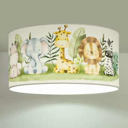 Detské stropné svietidlo KIDS ROOM 1xE27/60W/230V priemer 40 cm džungľa