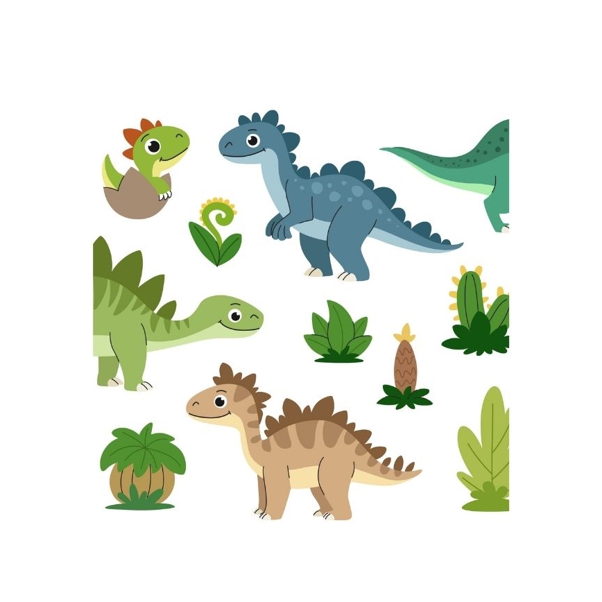 Detské stropné svietidlo KIDS ROOM 1xE27/60W/230V Ø 40 cm dinosaurus