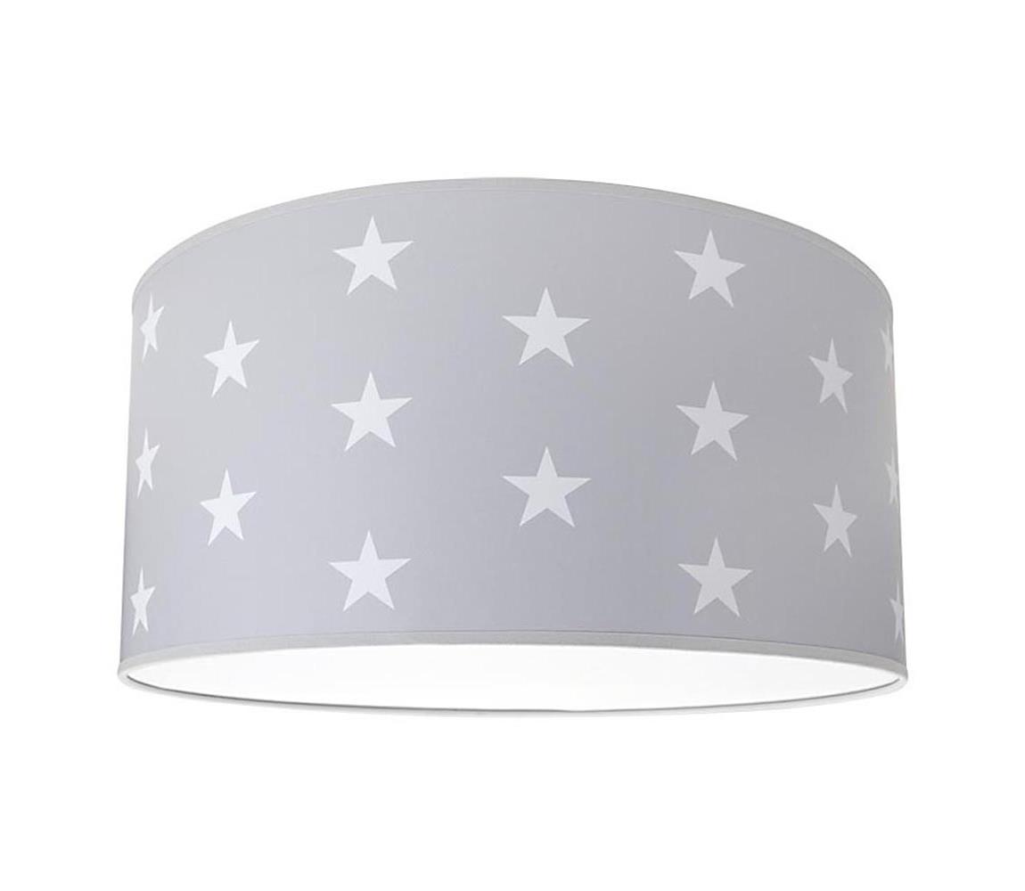 Detské stropné svietidlo STARS GREY 2xE27/60W/230V šedá
