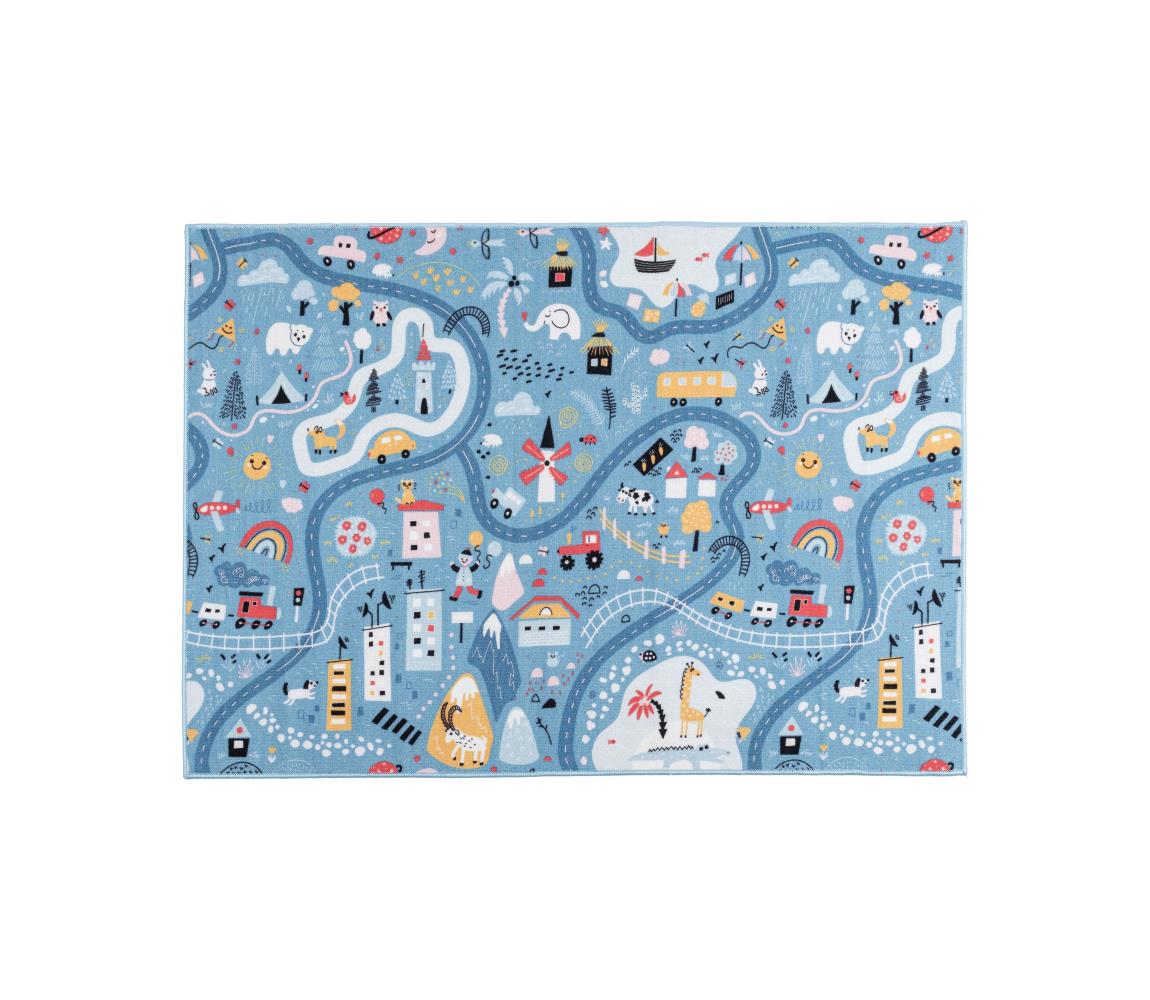 Multidecor Detský koberec STELLA STREETS 80x100 cm modrý/mesto 508433