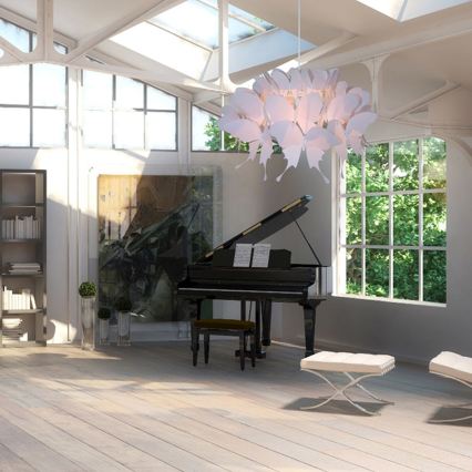 Detský luster FARFALLA 1xE27/60W/230V ružový