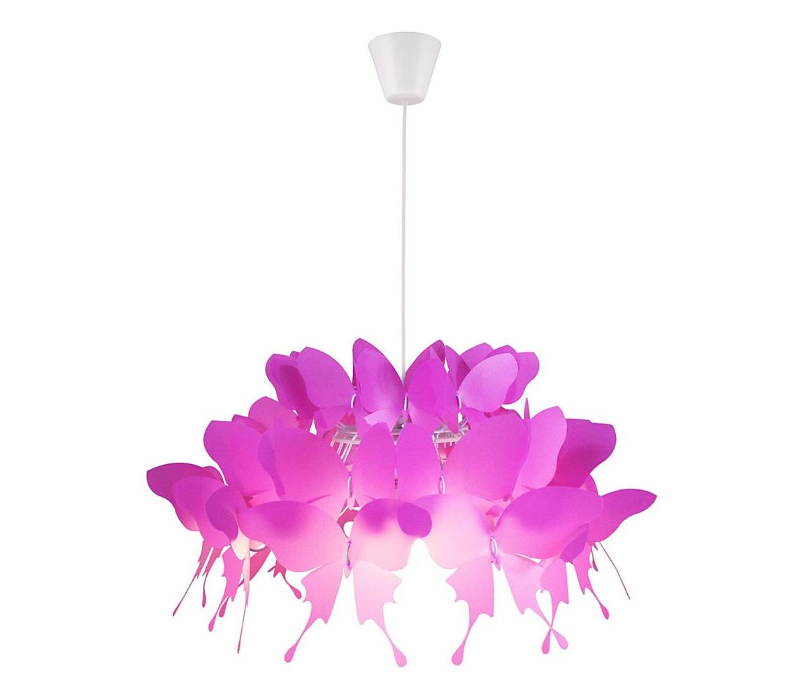 Light Prestige Detský luster FARFALLA 1xE27/60W/230V ružový LP-3439/1P dark pink
